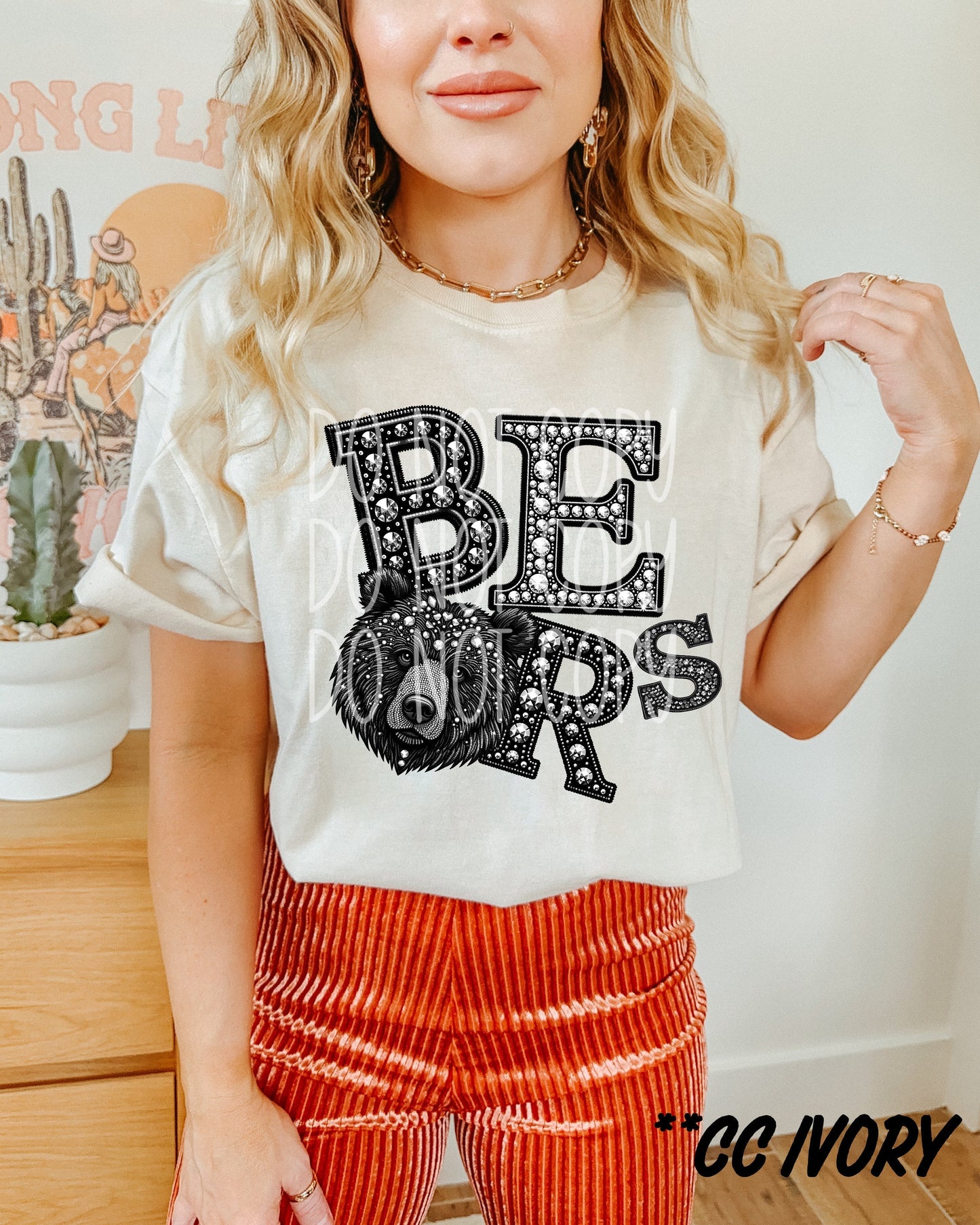 Bears Faux Rhinestone