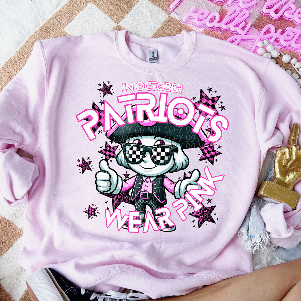 Patriots Cancer Awareness Mascot