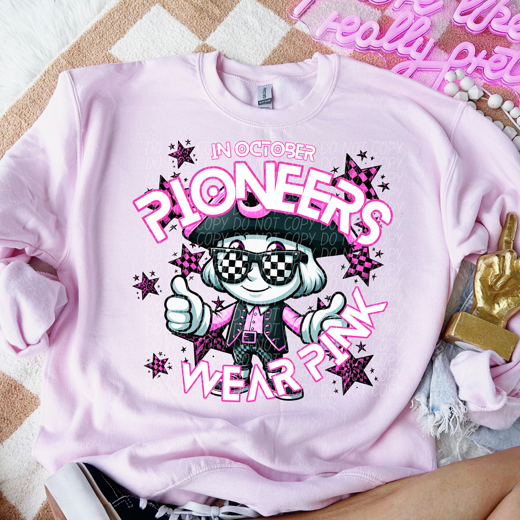 Pioneers Cancer Awareness Mascot