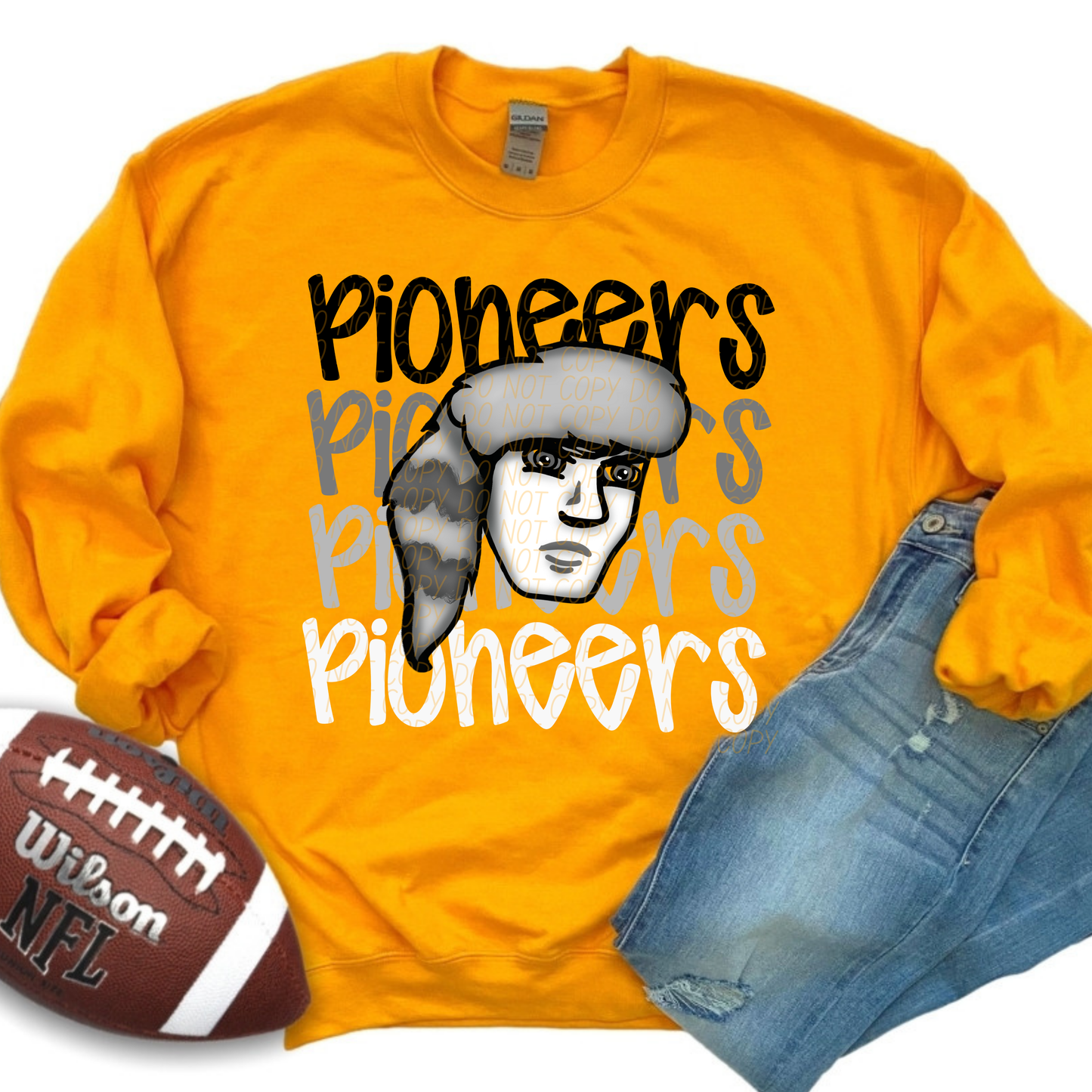Pioneers Monochromatic Mascots