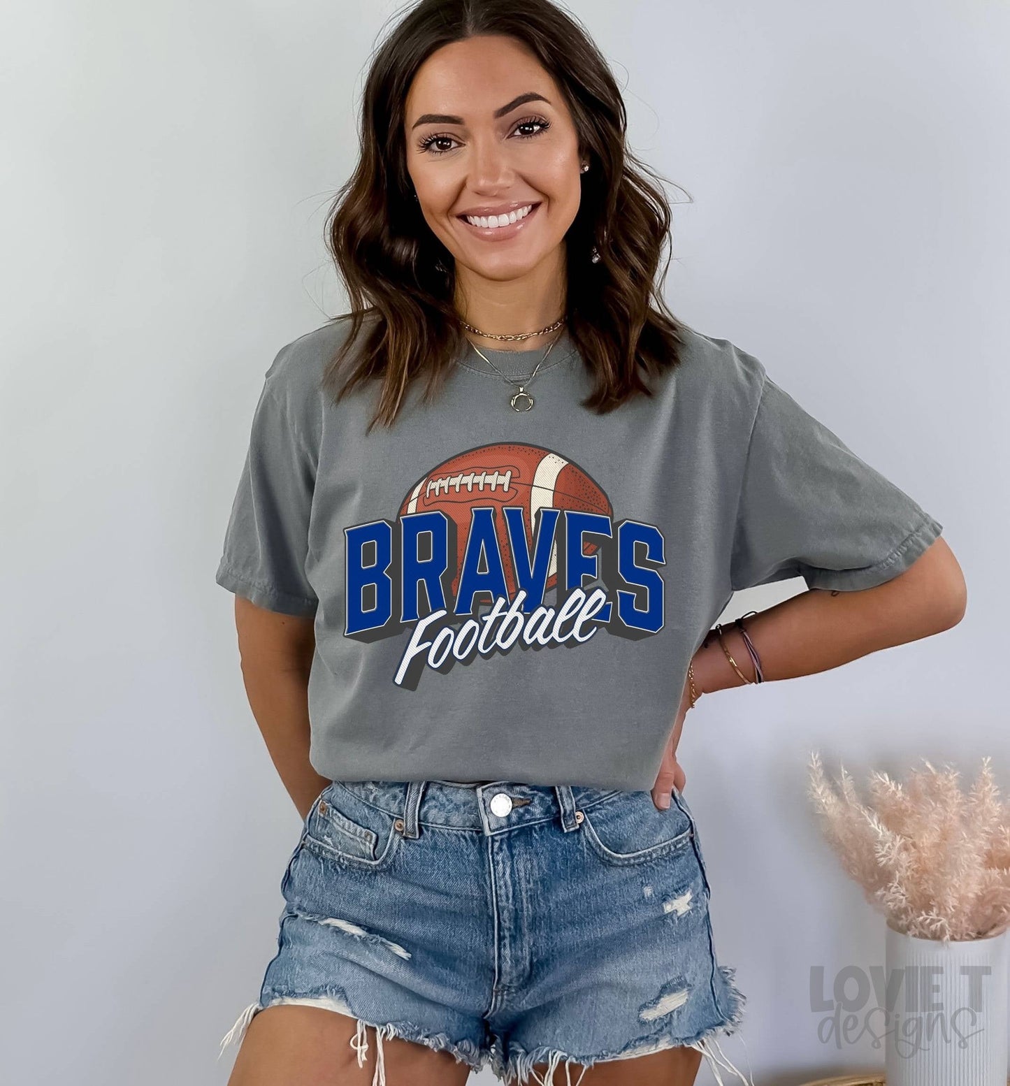 Vintage Braves Football Royal 003087